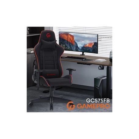 Крісло ігрове GamePro GC575FB Size L Fabric Black/Red (GC575FB) GC575FB фото