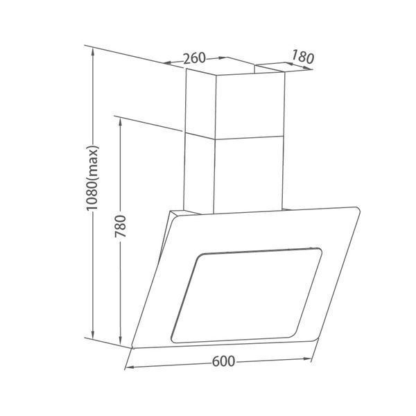 Витяжка кухонна Pyramida NRX 60 (800) SR GBL NRX 60 (800) SR GBL фото