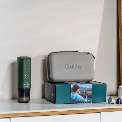 Портативна кавоварка Outin Nano Espresso Machine в дорожньому футлярі OTEM-01 Forest Green (OTEM-01-FG-BAG) OTEM-01-FG-BAG фото