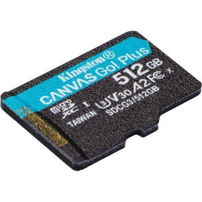 Карта пам'яті Kingston 512GB microSDXC сlass 10 UHS-I U3 V30 A2 Canvas Go Plus G4 (SDCG4/512GBSP) SDCG4/512GBSP фото