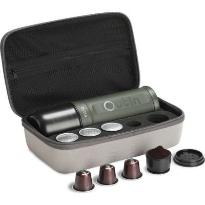 Портативна кавоварка Outin Nano Espresso Machine в дорожньому футлярі OTEM-01 Forest Green (OTEM-01-FG-BAG) OTEM-01-FG-BAG фото