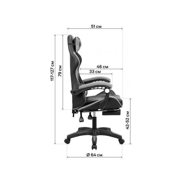 Крісло ігрове GT Racer X-2323 Black/Blue X-2323 Black/Blue фото