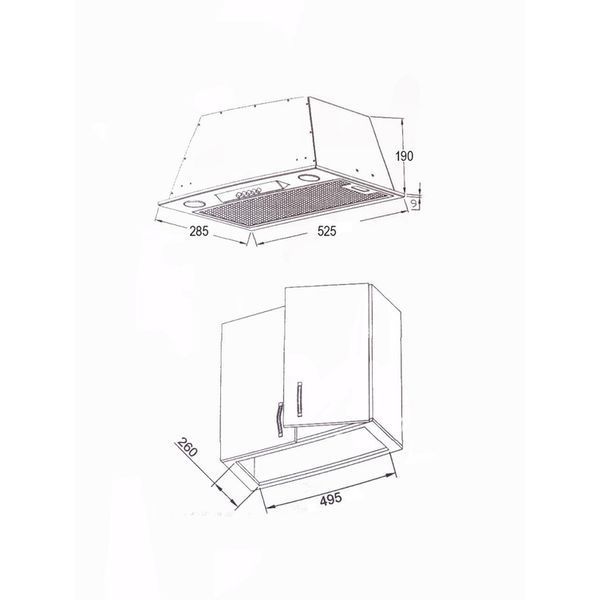 Витяжка кухонна Borgio BIT-BOX full glass 60 ivory (РН015838) РН015838 фото