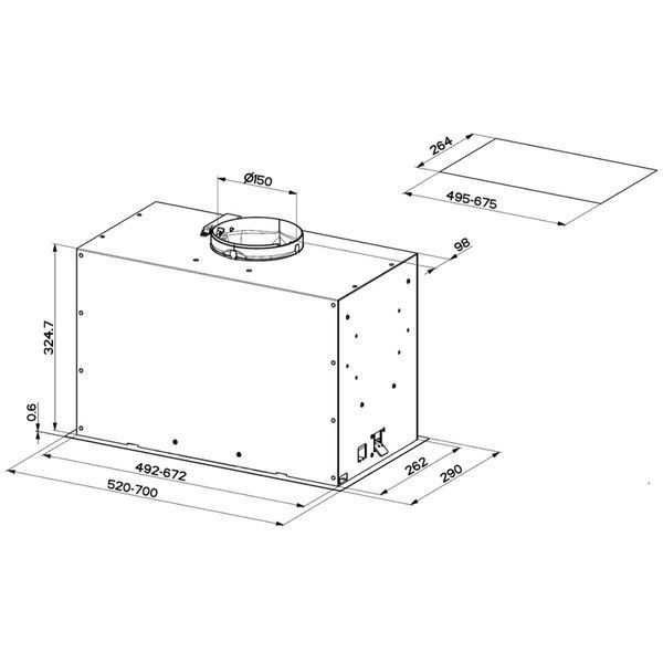 Витяжка кухонна Faber Inka Lux Premium Bk Matt A52 Kl 305.0658.608 фото