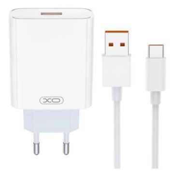 Зарядний пристрій XO USB 120W + cable USB to USB-C white (XO-L128U) XO-L128U фото
