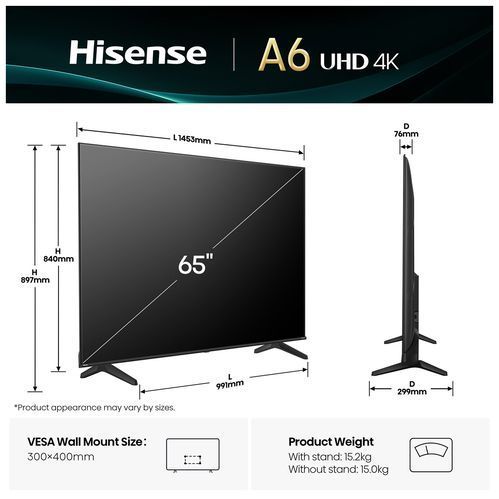 Телевізор Hisense 65A6Q 65A6Q фото