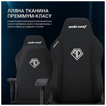 Крісло ігрове AndaSeat Phantom 3 Fabric Size XL Dark Gray (AD18XL-52-GB-F-G01) AD18XL-52-GB-F-G01 фото