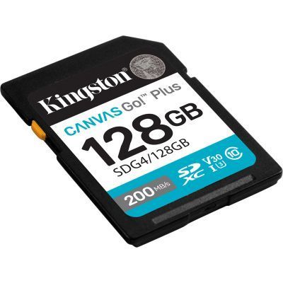 Карта пам'яті Kingston 128GB SDXC сlass 10 UHS-I U3 V30 Canvas Go Plus G4 (SDG4/128GB) SDG4/128GB фото