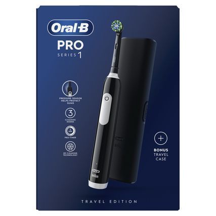Електрична зубна щітка Oral-B Pro Series 1 D305.513.3X BK типу 3791+дорожній чохол Travel Edition (P Pro Series 1 D305.513.3X фото