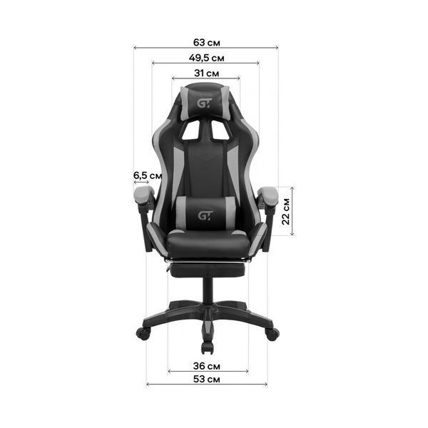 Крісло ігрове GT Racer X-2323 Black/Yellow X-2323 Black/Yellow фото