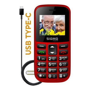 Мобільний телефон Sigma Comfort 50 EASY TYPE-C Red 4827798585221 фото