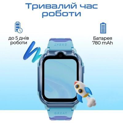 Смарт-годинник HiFuture Kidguard G1 з GPS, 4G та камерою Black Grey (KidguardG1.Black-Grey) KidguardG1.Black-Grey фото