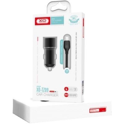 Зарядний пристрій XO 1xUSB + cable USB to USB-C TZ09 black (6920680873500) 6920680873500 фото