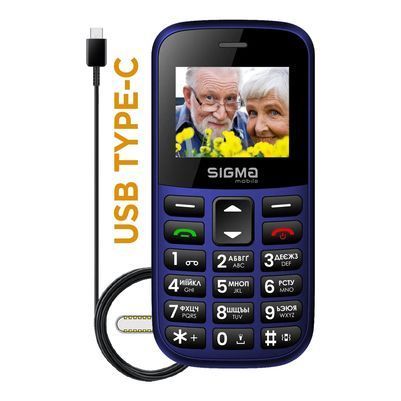 Мобільний телефон Sigma Comfort 50 EASY TYPE-C Blue 4827798585238 фото