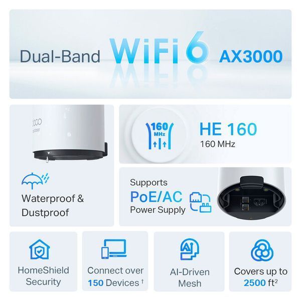 Маршрутизатор TP-Link DECO-X50-Outdoor-1-PACK DECO-X50-Outdoor-1-PACK фото