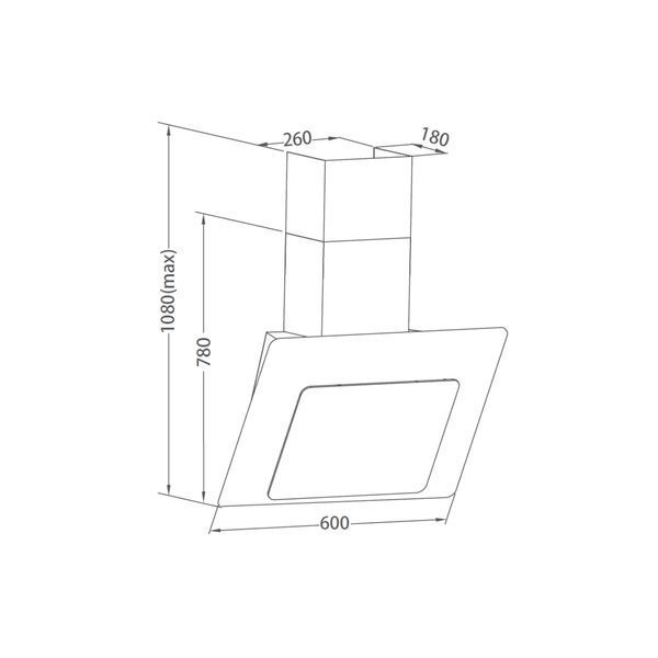 Витяжка кухонна Pyramida NRX 60 (800) SR XGBL NRX 60 (800) SR XGBL фото