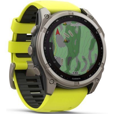 Смарт-годинник Garmin fenix 8 51mm,Saph Solar, BareTi/Graphite,AmpYe/GrphBnd (010-02907-21) 010-02907-21 фото