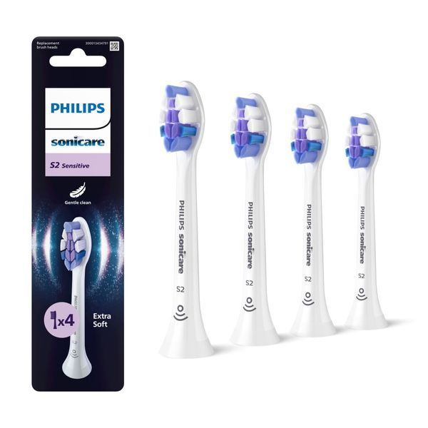 Зубна електрощітка PHILIPS HX6054/87 насадки Sensitive 4 шт HX6054/87 фото