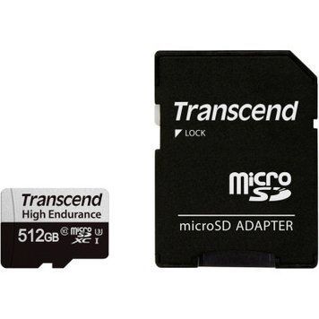 Карта пам'яті Transcend 512GB microSDXC class 10 UHS-I U3 High Endurance (TS512GUSD350V) TS512GUSD350V фото