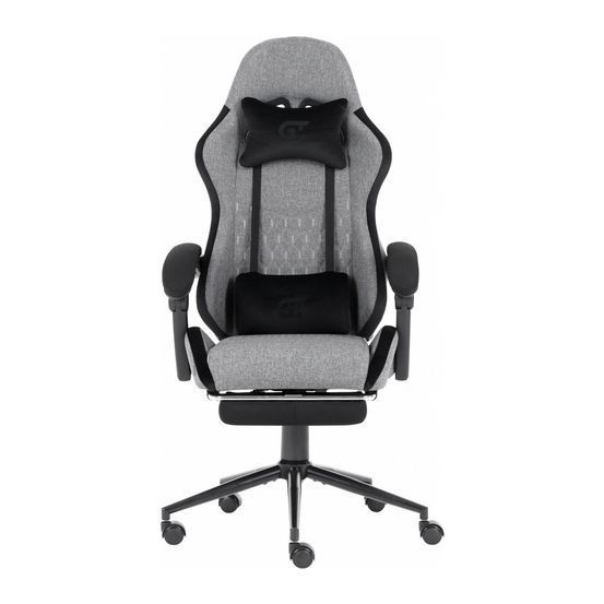 Крісло ігрове GT Racer X-2324 Gray/Black (X-2324 Fabric Gray/Black Suede) X-2324 Fabric Gray/Black фото
