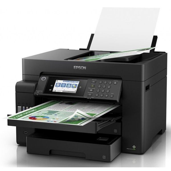 БФП ink color A3 Epson EcoTank L15150 32_22 ppm Fax ADF Duplex USB Ethernet Wi-Fi 4 inks Pigment C11CH72404 фото