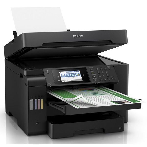 БФП ink color A3 Epson EcoTank L15150 32_22 ppm Fax ADF Duplex USB Ethernet Wi-Fi 4 inks Pigment C11CH72404 фото