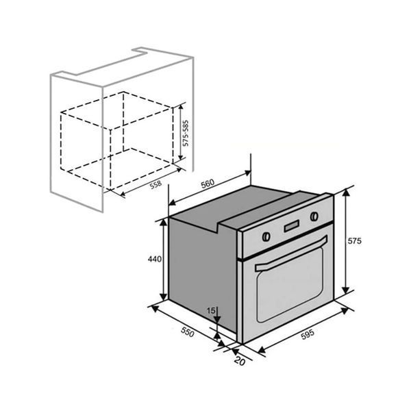 Духова шафа LUXELL B66-SGF3 (DDT) BLACK B66-SGF3 (DDT) BLACK фото