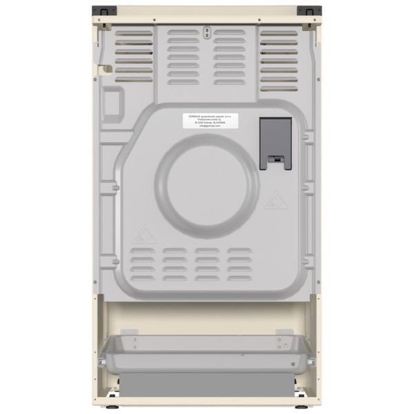 Плита Gorenje комбінована, 70л, 50x60см, дисплей, газ-контроль, чавун, слонової кістки GKS5B70CLI фото