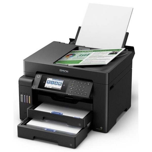 БФП ink color A3 Epson EcoTank L15150 32_22 ppm Fax ADF Duplex USB Ethernet Wi-Fi 4 inks Pigment C11CH72404 фото