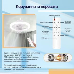 Вентилятор XoKo LED RGB Fan Light 100 Aroma (XK-FL-100RGB) XK-FL-100RGB фото