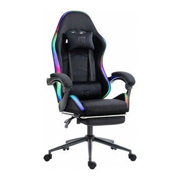Крісло ігрове GT Racer X-2325 Fabric Black LED (X-2325 Fabric Black L) X-2325 Fabric Black L фото