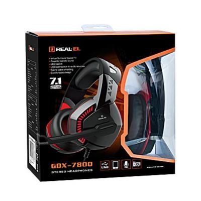Навушники REAL-EL GDX-7800 Black/Red (EL124100027) EL124100027 фото