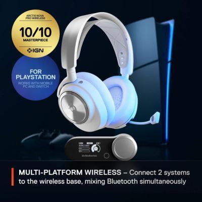 Навушники SteelSeries Arctis Nova Pro Wireless P PS/PC/SW/MAC/MOB White (61526) 61526 фото