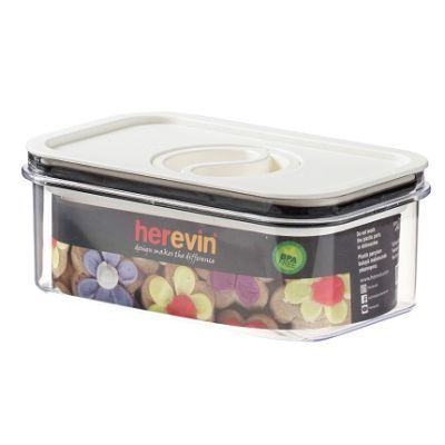 Харчовий контейнер Herevin Canister-Vacuum Lid-White-Black вакумна кришка 0.6 л (161174-000) 161174-000 фото