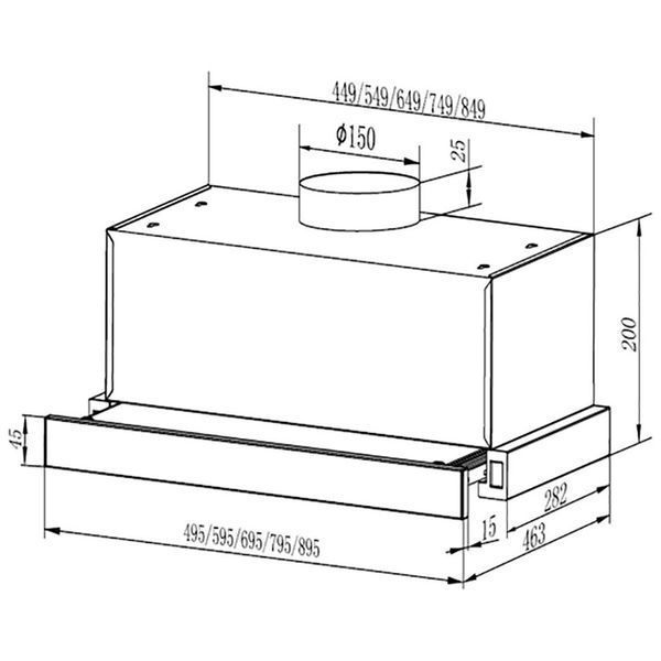 Витяжка кухонна Faber TLSC X A60 2LS (305.0569.214) 305.0569.214 фото
