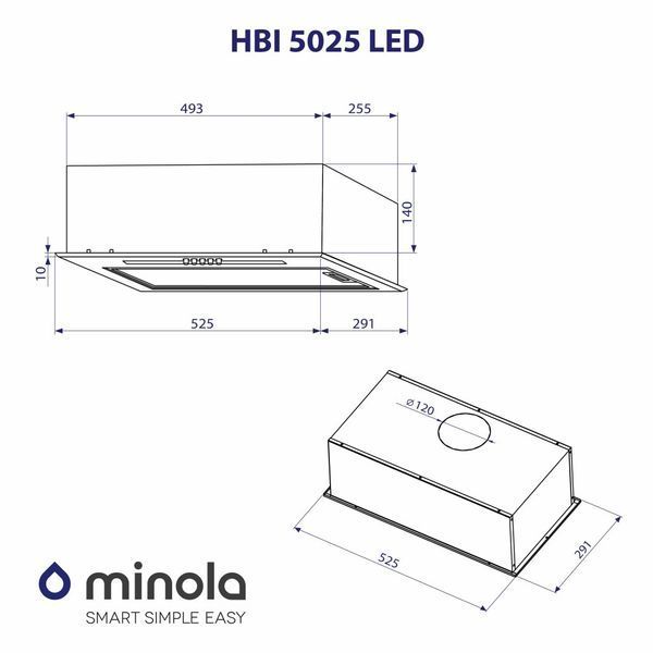 Витяжка кухонна Minola HBI 5025 I LED HBI 5025 I LED фото