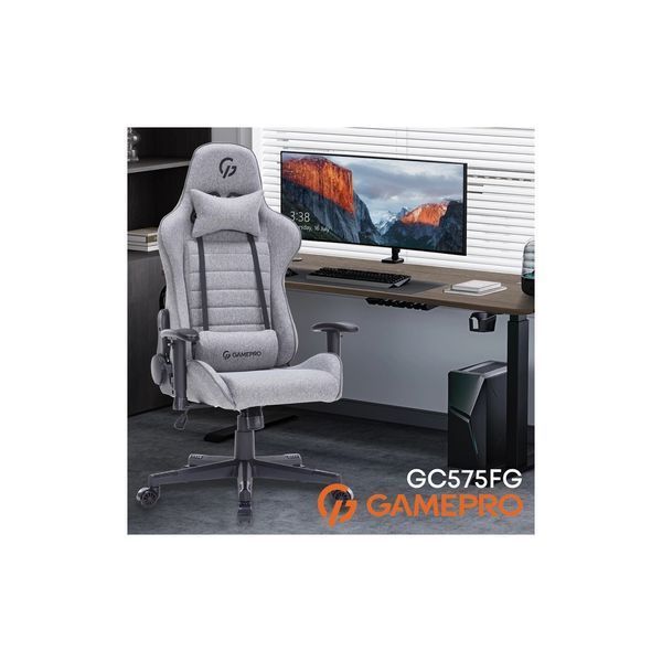 Крісло ігрове GamePro GC575FB Size L Fabric Gray (GC575FG) GC575FG фото