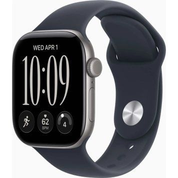 Смарт-годинник Apple Watch Series 12 GPS 42mm Space Grey Aluminium Case with Navy Blue Sport Band - S/M (MJE74RK/A) MJE74RK/A фото