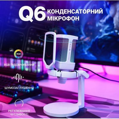 Мікрофон Fifine Q6W USB White (Q6W) Q6W фото
