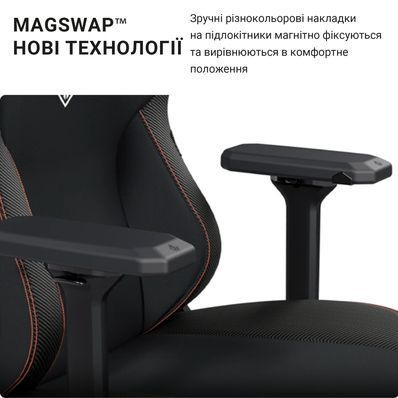 Крісло ігрове Anda Seat Kaiser 3 Fabric Size XL Dark Gray (AD12YDC-XL-01-GB-CF) AD12YDC-XL-01-GB-CF фото
