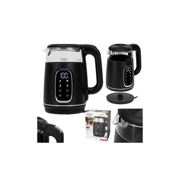 Електрочайник Adler AD 1305 black silver AD 1305 black silver фото