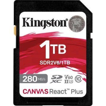 Карта пам'яті Kingston 1TB SDXC class 10 UHS-II U3 Canvas React Plus (SDR2V6/1TB) SDR2V6/1TB фото