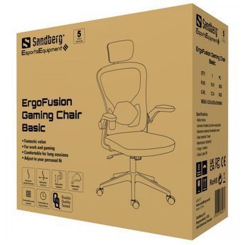 Крісло ігрове Sandberg ErgoFusion Gaming Chair Basic Black (640-97) 640-97 фото