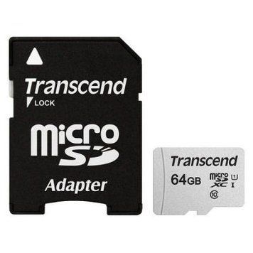 Карта пам'яті Transcend 64GB microSDXC class 10 UHS-I U1 (TS64GUSD300S-A) TS64GUSD300S-A фото