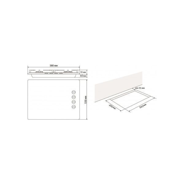 Варочна поверхня Jantar HGR 60 WH EF HGR 60 WH EF фото