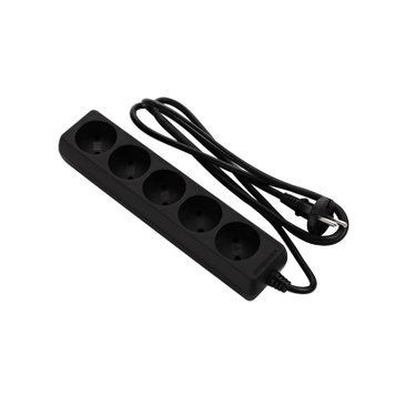 Мережевий подовжувач 2E 5XCEE7/17, 1.5м, black (2E-U0510M1.5BK) 2E-U0510M1.5BK фото