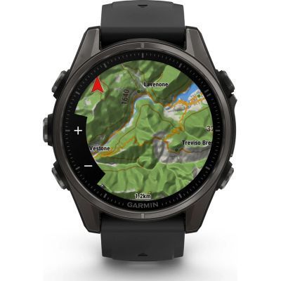 Смарт-годинник Garmin fenix 8 43mm, AMOLED, Saph, CrbnGry Ti/Blk, Blk/PebblGryBnd, (010-02903-21) 010-02903-21 фото