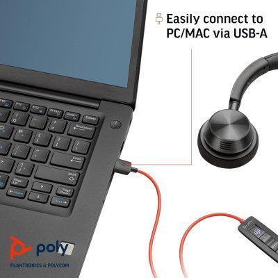 Навушники Poly Blackwire 3320-M USB-A/C (8X220AA) 8X220AA фото