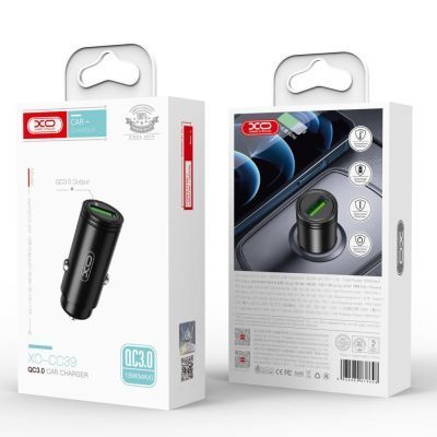 Зарядний пристрій XO USB QC3.0 black (CC39-BK) CC39-BK фото
