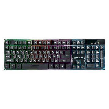 Клавіатура REAL-EL 8700 Gaming Backlit Black (EL123100015) EL123100015 фото